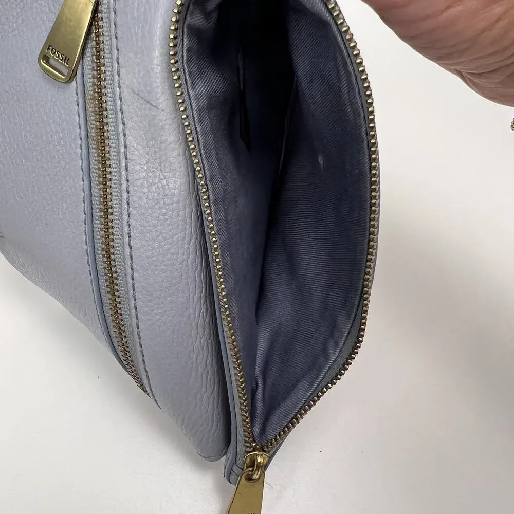 FOSSIL Small Light Blue Soft Leather Wallet 4.5 x 7.5